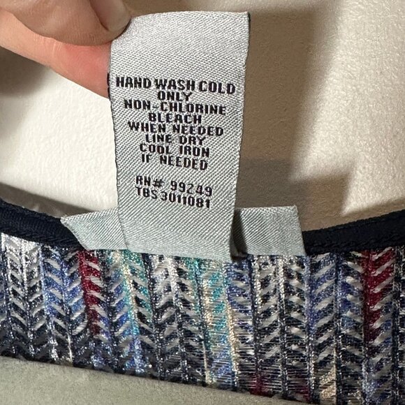 Catherines Womens 2X Fringe Hem Multicolor Open Front Cardigan Kimono Comfort - Picture 4 of 8